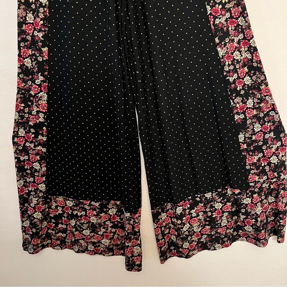 Farm Anthropologie Womens SZ Med Polka Dot Floral Palazzo Wide Leg Pants Resort - Picture 3 of 16